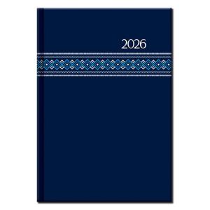 Týždenný diár A5 - FOLK modrý