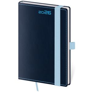 Diár DOUBLE BLUE týždenný vreckový A6 9x14cm 2026