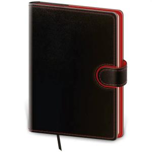 Diár Flip denný A5 14,3x20,5cm - čierno/červený 2025