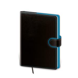 Diár Flip týždenný vreckový 9x14cm - čierno/modrý 2026