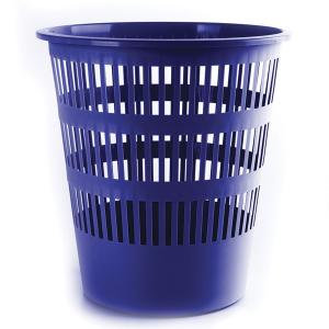 Kôš plastový rebrovaný 12l modrý