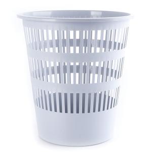 Kôš plastový rebrovaný 12l sivý