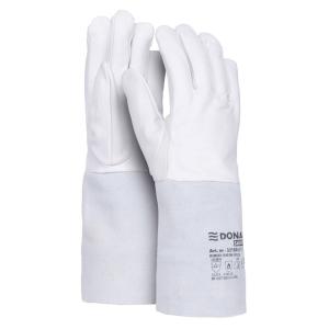 Rukavice ochranné celokoženné DONAU SAFETY zváracie TIG bielo-šedé veľ. 10/XL
