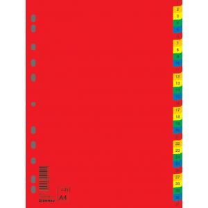 Plastový rozraďovač číselný farebný 1-31(7736095PL-99)