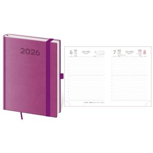 Diár Print Pop denný B6 12 x 16,5cm fialový 2026