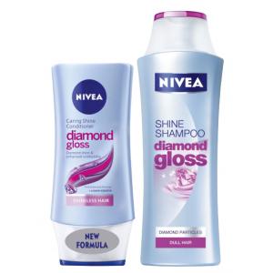 Šampón Nivea Diamond gloss + kondicionér Nivea Diamond gloss