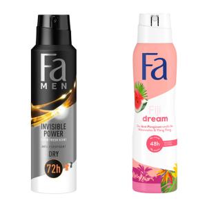 Sada 2ks antiperspirantov Fa dámsky 150 ml + pánsky 150ml/BD