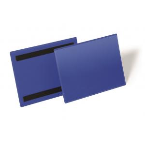 Magnetické vrecko na štítok 210 x 148 mm na šírku 50 ks modré
