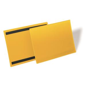 Magnetické vrecko na štítok 297 x 210 mm na šírku 50 ks žlté