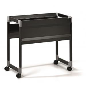 Pojazdná kartotéka SYSTEM TROLLEY 90 A4 S, čierna