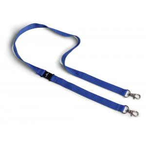 Závesný remienok DURABLE s 2 karabínkami modrý 10ks