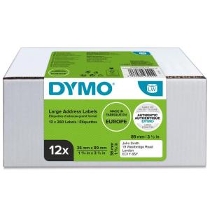 Samolepiace etikety Dymo LW 89x36mm adresné veľké biele 3120ks