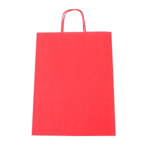 Papierová taška, stáčané ušká, 260x120x350mm, červená