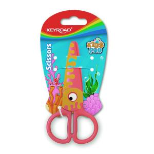 Školské nožnice KEYROAD fish, blister, oranžové
