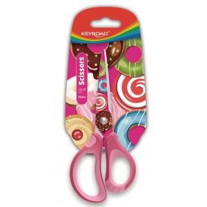 Školské nožnice KEYROAD Tatto Soft, blister, mix farieb