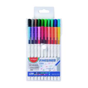 Sada linerov KEYROAD Fine 0,4 mm, 20 ks, mix farieb