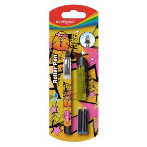 Guľôčkové pero KEYROAD 0,7 mm 2 náplne blister mix farieb