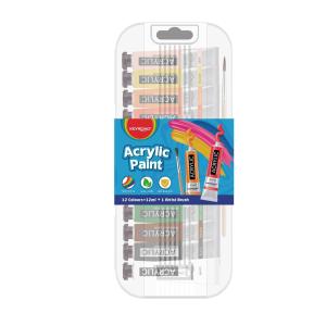 Akrylové farby KEYROAD, 12 x12 ml, mix farieb