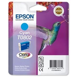 Atramentová náplň Epson T080240 cyan pre pre SP R265/R285/R360/RX560/RX585 (935 str.)