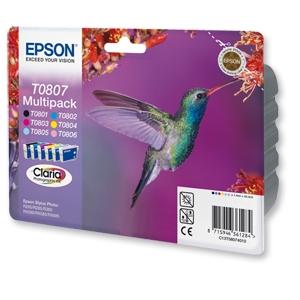 Atramentová náplň Epson T080740 CMYK,LC,LM multipack pre SP R265/R285/R360/RX560/RX585