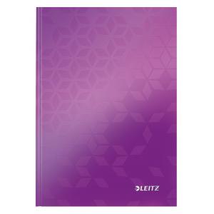 Záznamová kniha Leitz WOW A5 80 listov linajková purpurová
