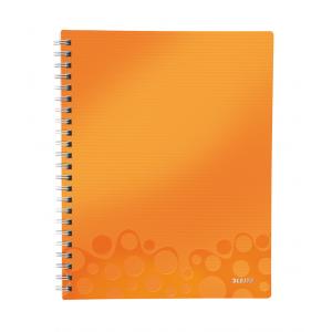 Blok poznámkový štvorčekový organizačný Leitz WOW A4 metalická oranžová