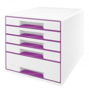 Zásuvkový box Leitz WOW purpurová