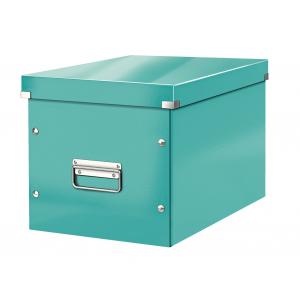Štvorcová škatuľa Click & Store A4 ľadovo modrá