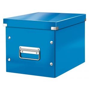 Štvorcová krabica A5 (M) Click & Store metalická modrá