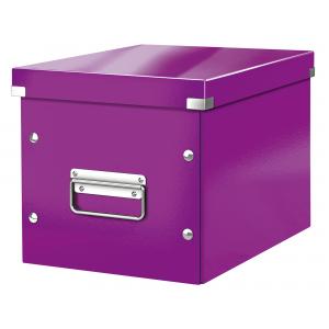 Štvorcová škatuľa A5 (M) Click & Store purpurová