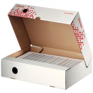 Archívny box Esselte Speedbox  biely so sklápacím vekom
