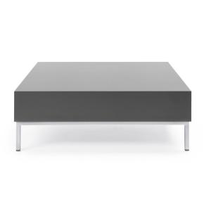 Konferenčný stolík S 2 H, 85x85x30 cm, farba sivá, nohy chróm
