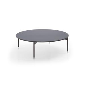 Konferenčný stolík Chic CR40, p 80cm, v 25cm, tvrdené sklo, kovový rám čierny