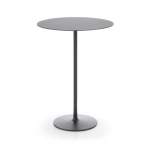 Barový stolík Chic RR10, p 80cm, v 110cm, čierny rám, čierna doska