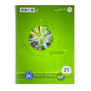 Blok College Format Werk Ursus Green A4 80 listov linajkový 70g recyklovaný