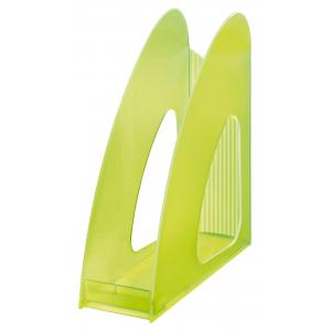 Stojan na časopisy Twin priehľadný signálny zelený