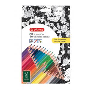 Farebné ceruzky k antistresovým maľovankám 36 farieb