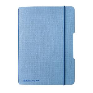 Zošit Herlitz my.book Flex A6 40 listov štvorčekový svetlomodrý ľanový
