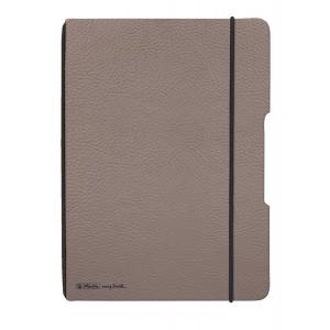 Zošit Herlitz my.book Flex A5 40 listov štvorčekový sivohnedá koženka