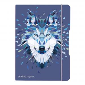 Zošit Herlitz my.book Flex Wild Animals A5 40 listov štvorčekový PP vlk