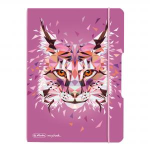 Zošit Herlitz my.book Flex Wild Animals A5 40 listov štvorčekový PP rys