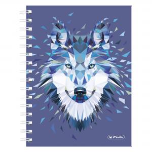 Blok poznámkový štvorčekový Herlitz Wild Animals A5 100 listov vlk