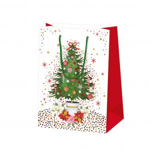 Vianočná darčeková taška 16 x 22 x 8 cm Vianočný strom