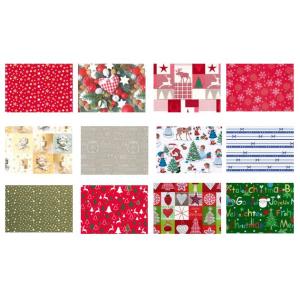 Vianočný baliaci papier, mix motívov 70cmx2m