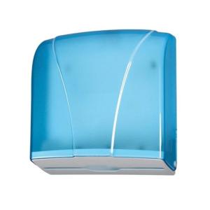 Zásobník manuálny na skladané utierky ZZ, priehľadný modrý