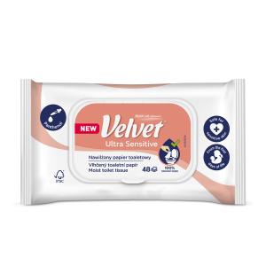 Vlhčený toaletný papier VELVET Ultra sensitive 48 ks