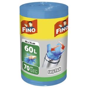 Vrecia zaväzovacie FINO Easy pack 60L, 18 mic., 60 x 76 cm, modré (70 ks)