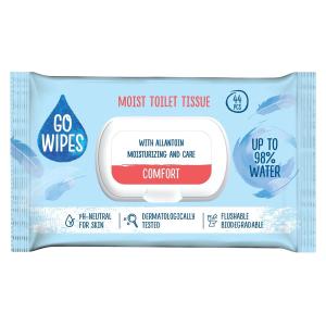 Vlhčený toaletný papier Comfort, s alantoínom s upokojujúcim účinkom 44ks