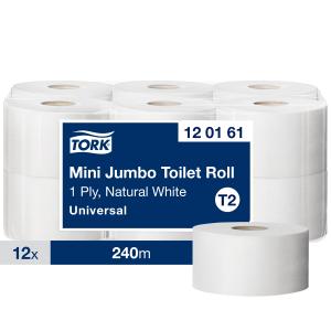 Toaletný papier 1-vrstv. TORK Mini Jumbo 18,8 cm, návin 240 m, sivý T2 (12 ks)