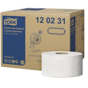 Toaletný papier 2-vrstvový TORK Mini Jumbo 19cm, návin 170 m biely T2 (12 ks)